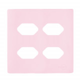 Placa p/ 4 Tomadas 4x4 - Novara Pétala